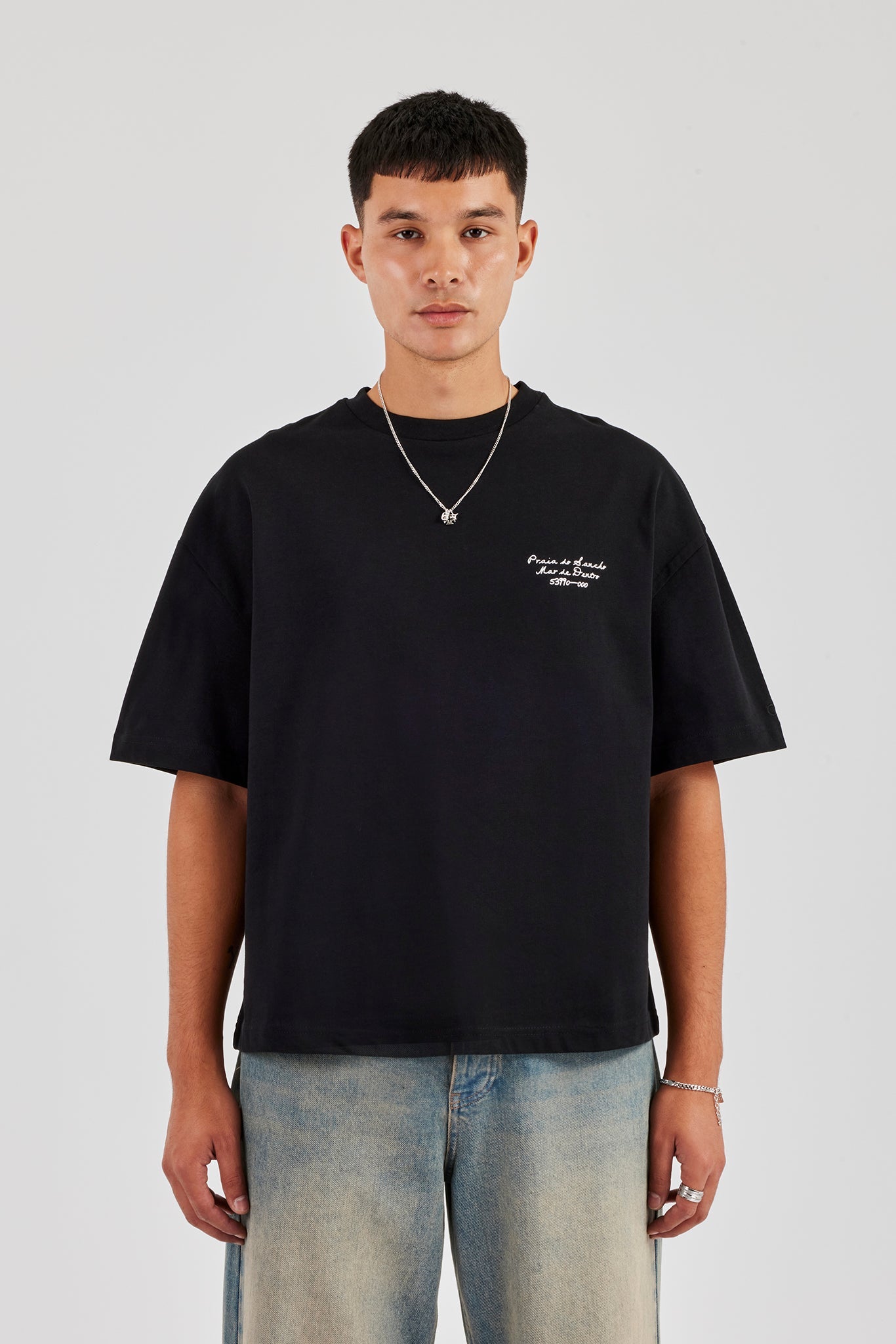 Mar De Dentro Boxy T-Shirt - Black